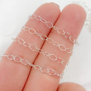Sterling Silver Cable Oval Link Chain